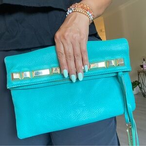 Turquoise Vince Camuto clutch